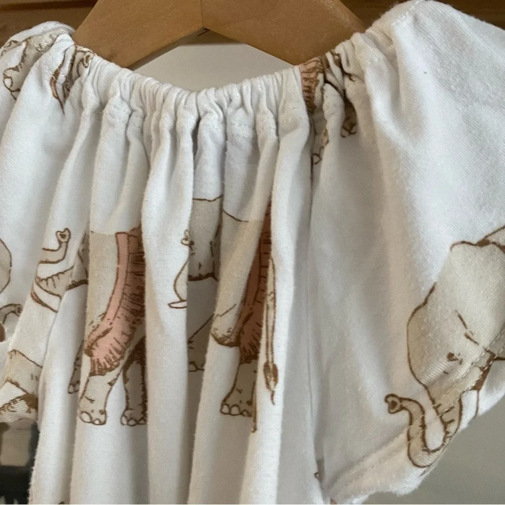 Milkbarn Elephant Tutus Organic Bamboo Top 3-6 months